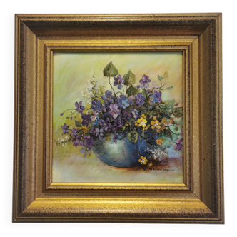 Tableau bouquet de fleurs CADIOU