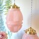 Art Deco glass suspensions from Clichy in pink – Skyscraper style