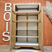Oak wardrobe 2 doors Art Deco style renovated