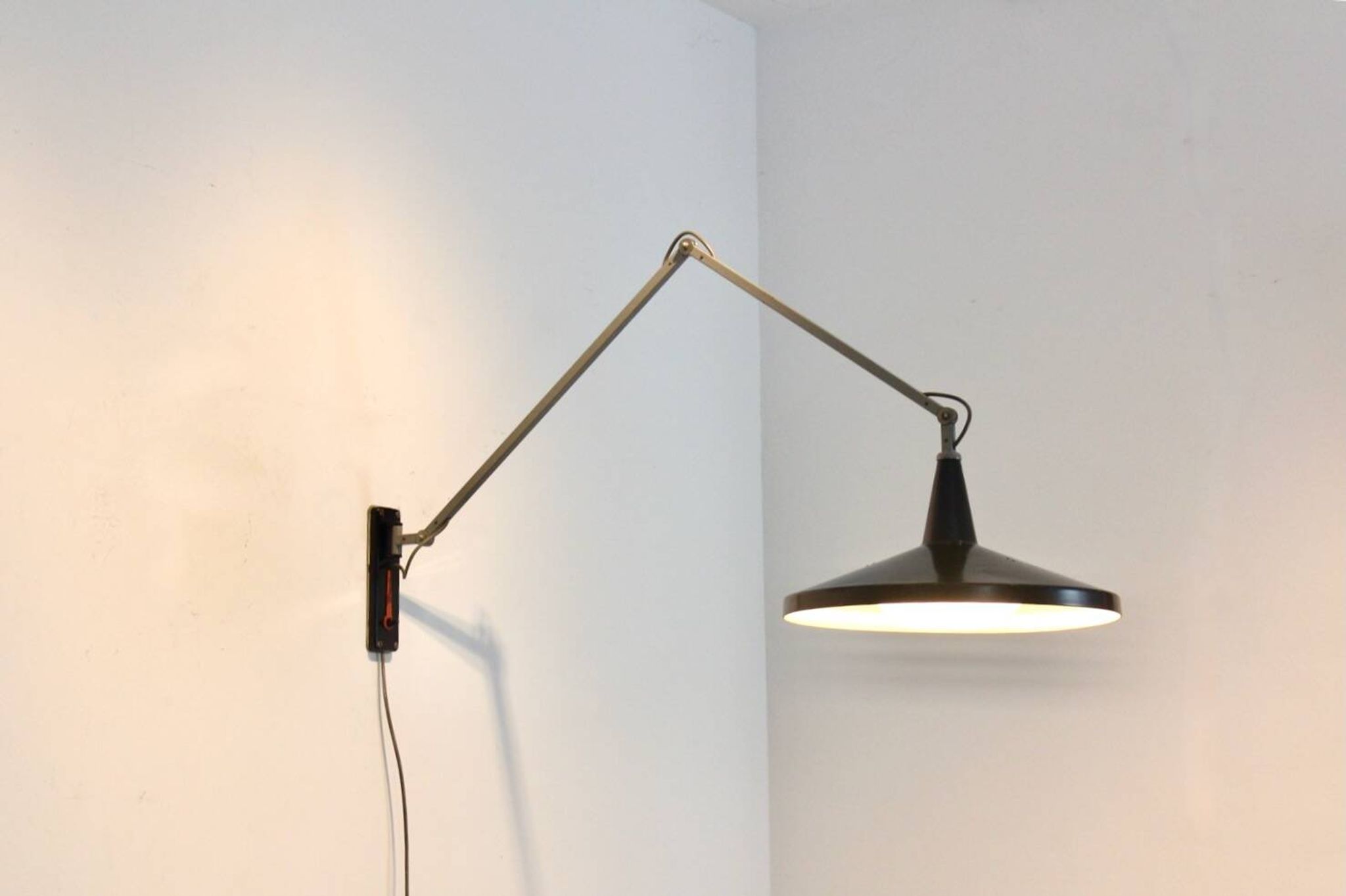 Gispen Panama Wall Lamp No. 4050 by Wim Rietveld & André Cordemeyer – Black