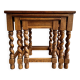 Set of 3 Oak Nesting Tables