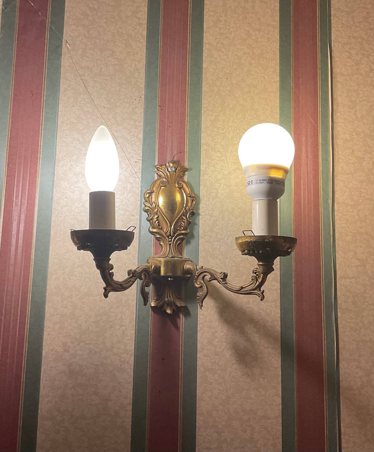 Vintage golden wall light