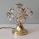 Table lamp, gilt metal and crystal, Belgium 1960s