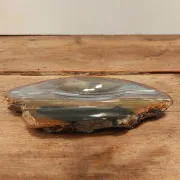 Vintage ashtray made of polished agate stone.