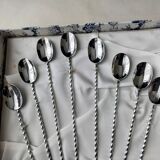 Coffret de 8 cuillères à mazagran , cocktail , glace en acier inoxydable