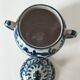 Fajalauza earthenware sugar bowl with handles, Granada, Spain, circa 1970