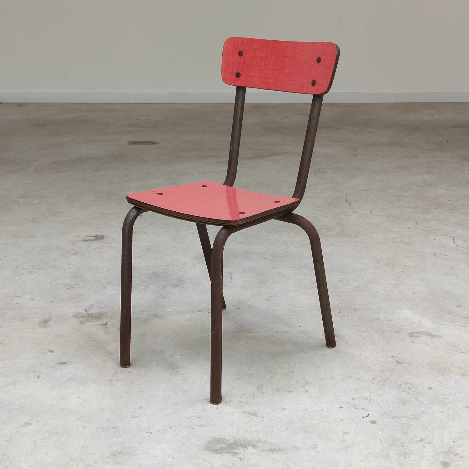 Pink Formica children's chair