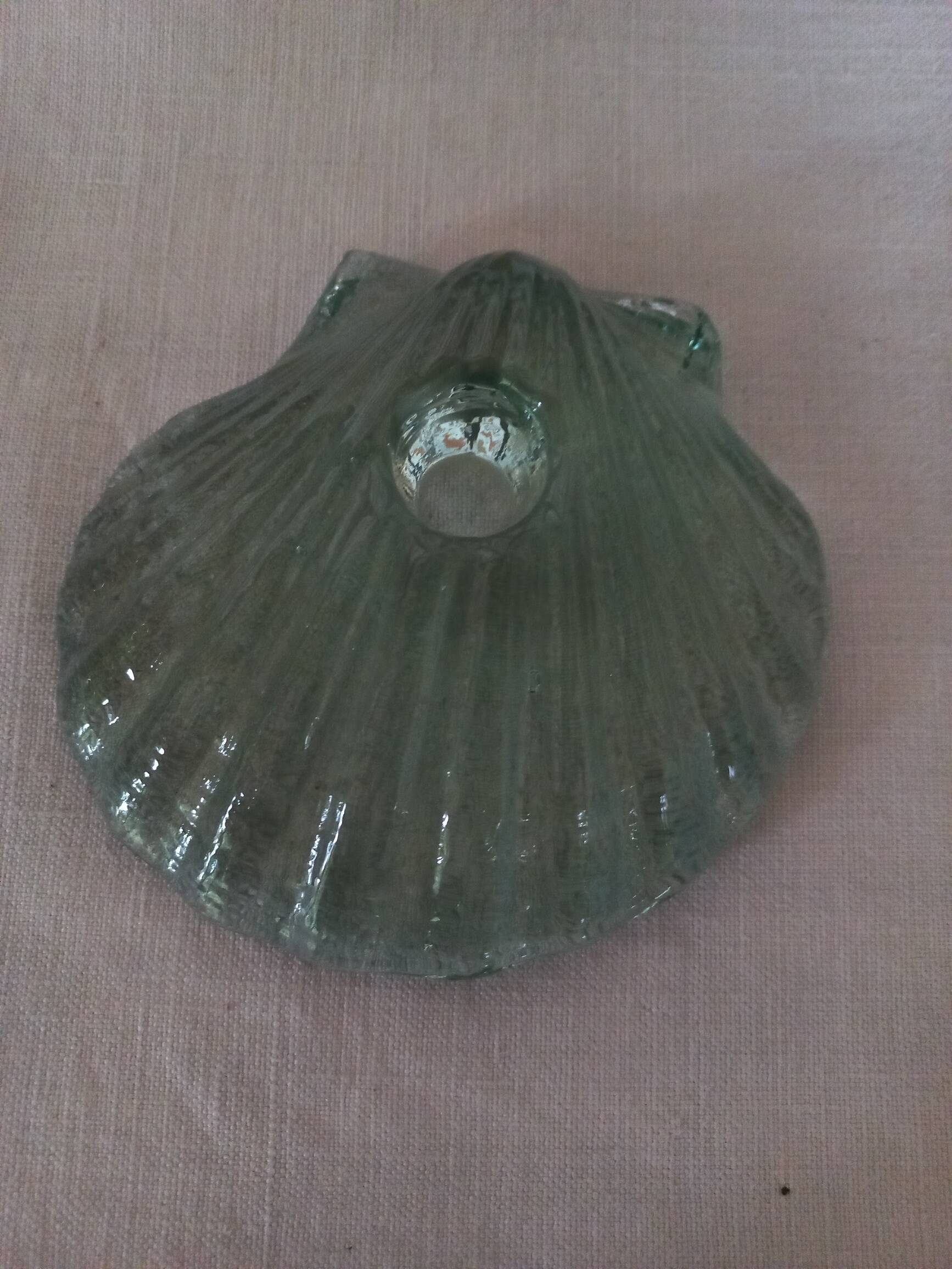 Pair of shell candlesticks