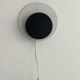 Vintage "Cirkle" wall lamp in black and white lacquered metal, Denmark 1970s