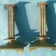 Pair of brass candlesticks, vintage