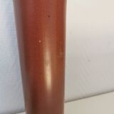 bottle, vase, soliflore in brown glazed stoneware