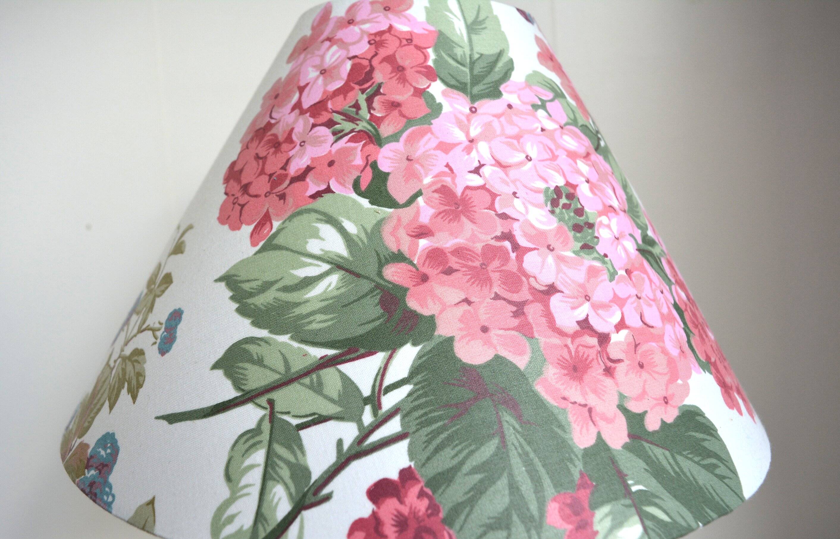 Pink Hydrangea Lampshade