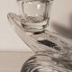 Candlestick with two arms in crystal of Vannes 60s