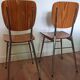 Set of 2 chairs in formica vintage