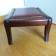 Repose pied bois et cuir