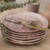 6 Assiettes Améthyste