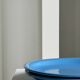 Set of 2 sky blue plates, one slotted