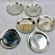 6 old silver-plated metal bread plates Valentini Spain