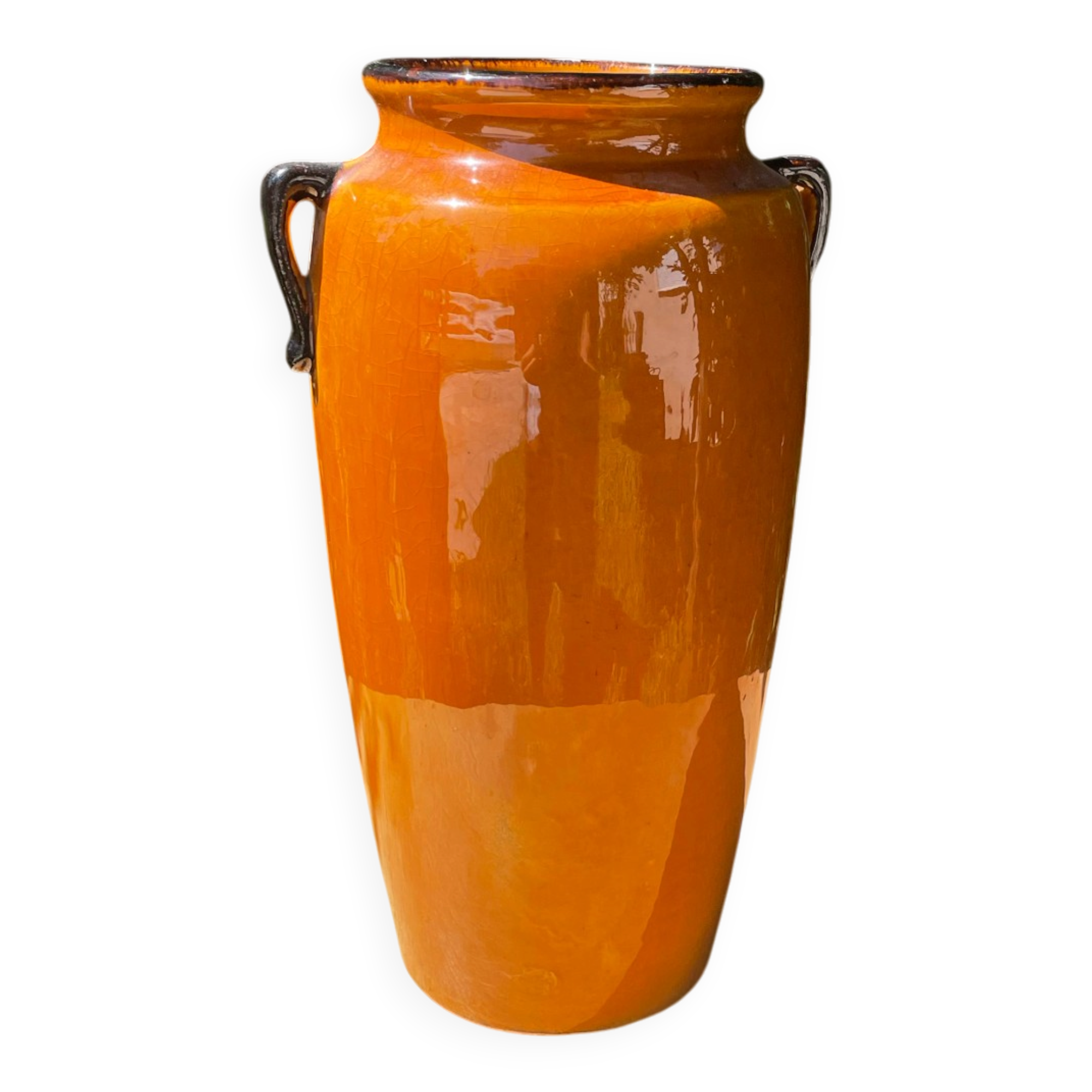 Vase vintage céramique émaillage terre