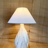 Ceramic lamp, 2M fabric cable, cotton shade