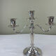 Silver metal chandelier with 3 lights