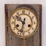 Antique Gustav Becker German Wall clock movement, Wood base, GB Movement 1900s
