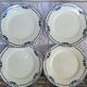 Set of 4 dessert plates Salins Model Saussure A.B. Terre de Fer