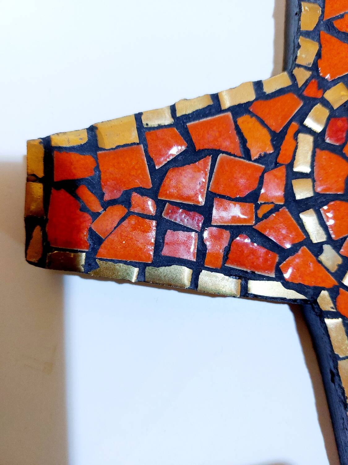 Vintage ceramic mosaic cross