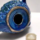 Rimini Blue Ceramic Fish Money Box by Bitossi, Italy