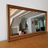 Golden rectangular mirror - 63x116cm
