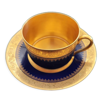 Tasse avec sous-tasses Limoges Jammet Seignolles