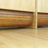 Double frame cabinet with solid oak curtains 50s