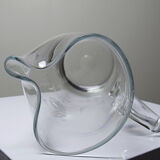 Old crystal/pulled glass pitcher engraved with floral decoration, Europe 1920-1930