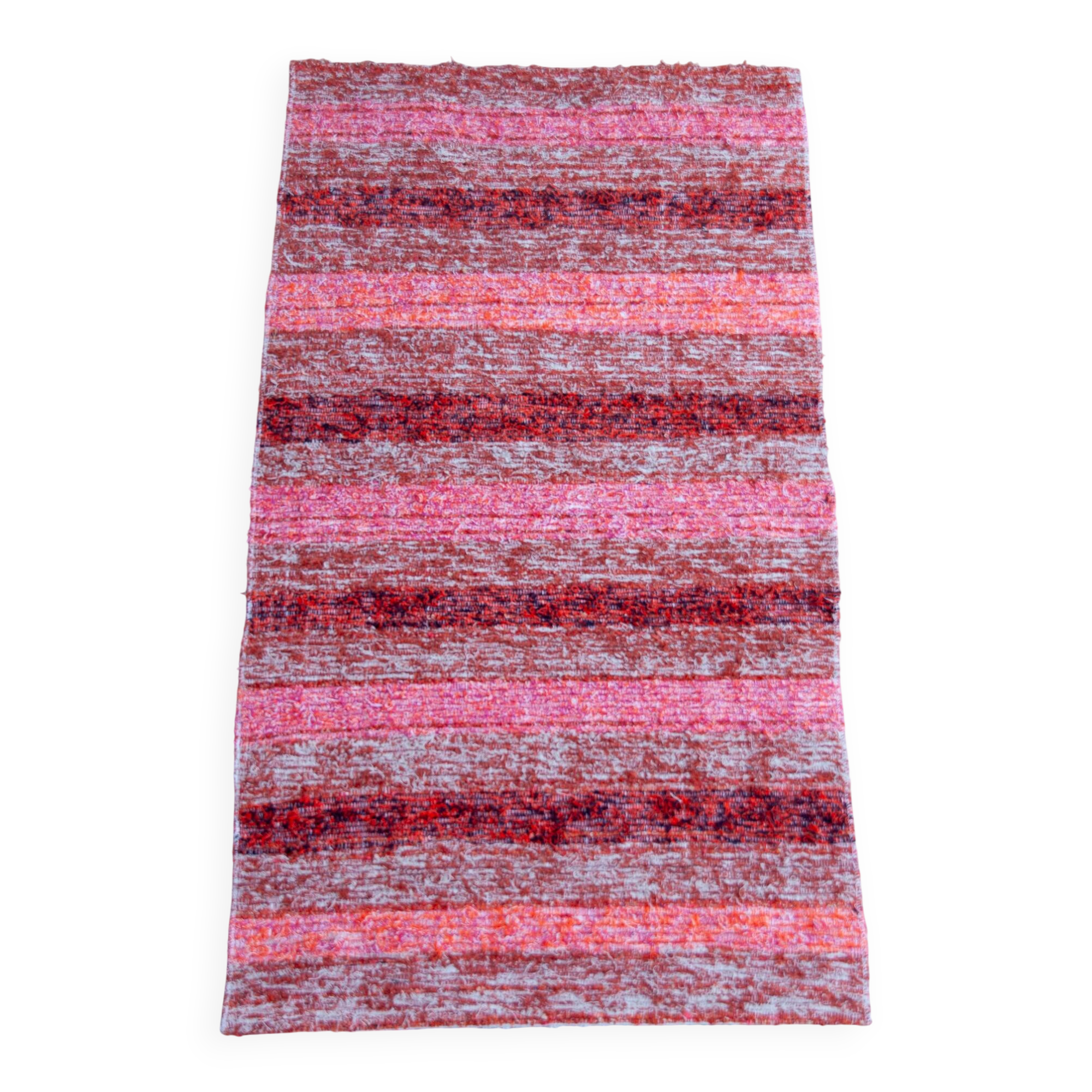 Handmade recycled cotton rug - Coral