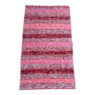 Handmade recycled cotton rug - Coral