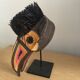 Parrot mask made of woven fibres