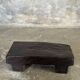 Small stool, black solid teak accent stool wabi-sabi L30 W8.5 H6.