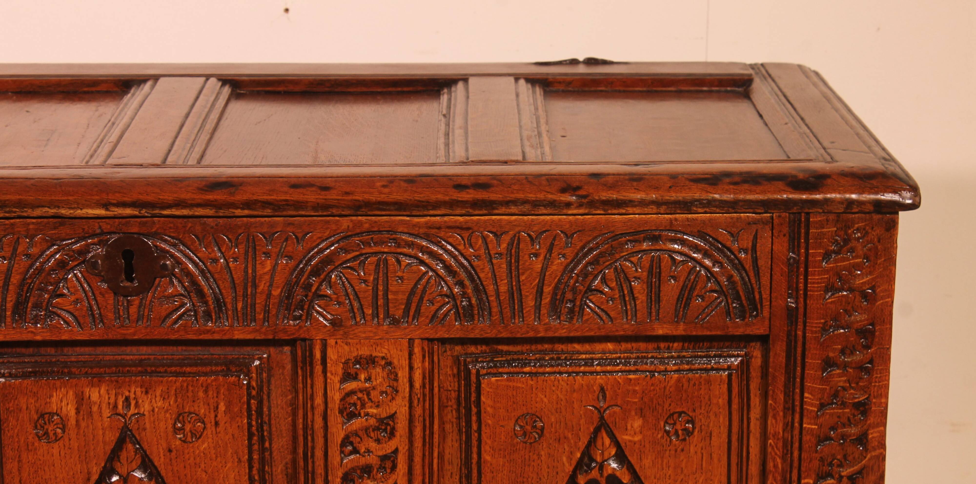 17th century English oak chest