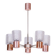 Mid-Century Chandelier in Chrome, Steel, Copper, and Glass, Czech, 1960s
