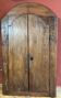 Antique Rustic Tuscan Window in Chestnut with Original Wrought Iron Hardware, 1800s