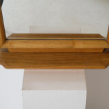 Solid oak mirror 1960s 50x114cm