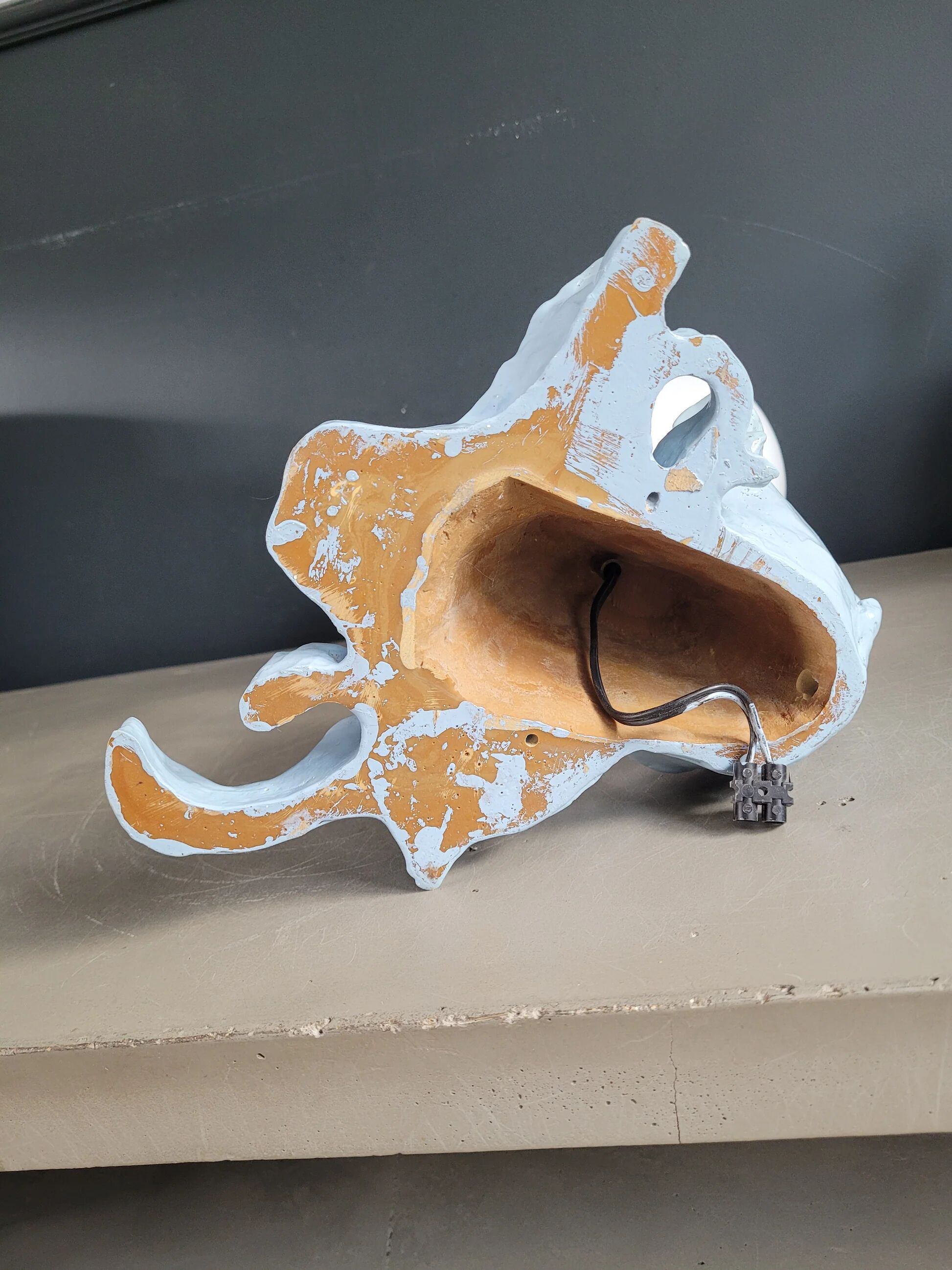 Vintage opaline globe sculptural wall light