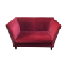 Designers guild red velvet sofa