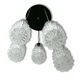 Suspension cascade 5 light chrome steel and glass