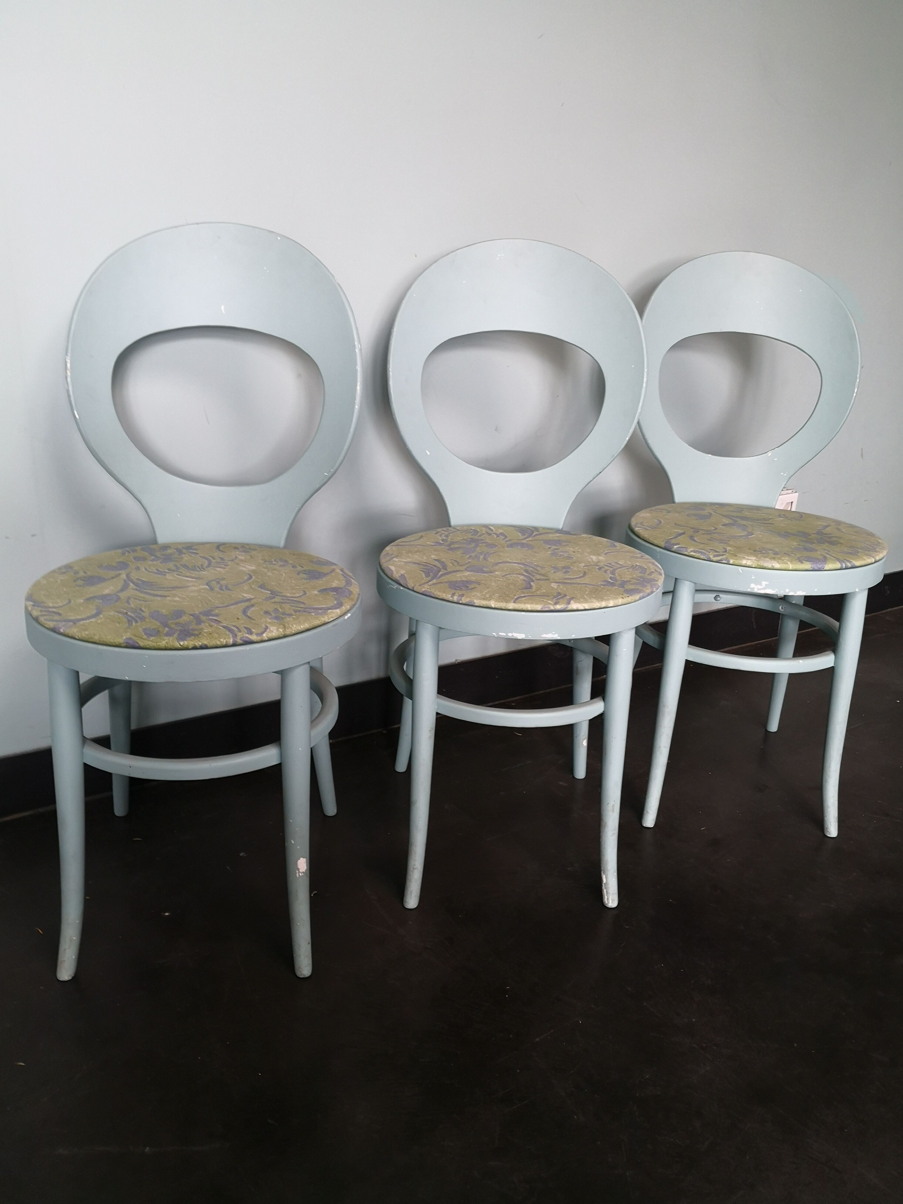 3 Bauman model bistro chairs seagull