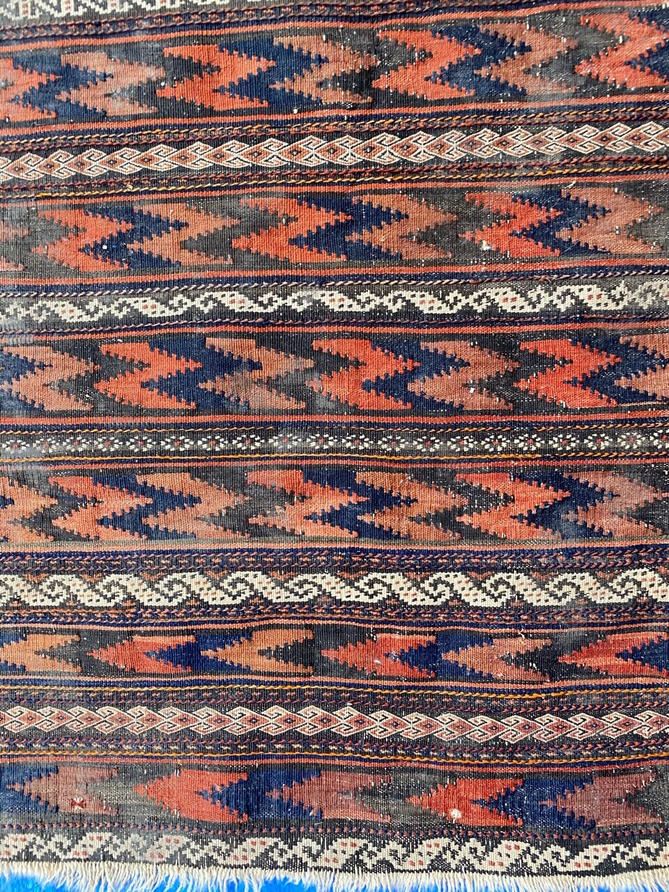 Kilim ancient Turkish rug 51x127 cm