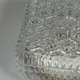 1960s 1970s Ceiling Lamp Flush Mount in Glass & Metal Space Age Design