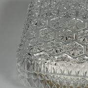 1960s 1970s Ceiling Lamp Flush Mount in Glass & Metal Space Age Design