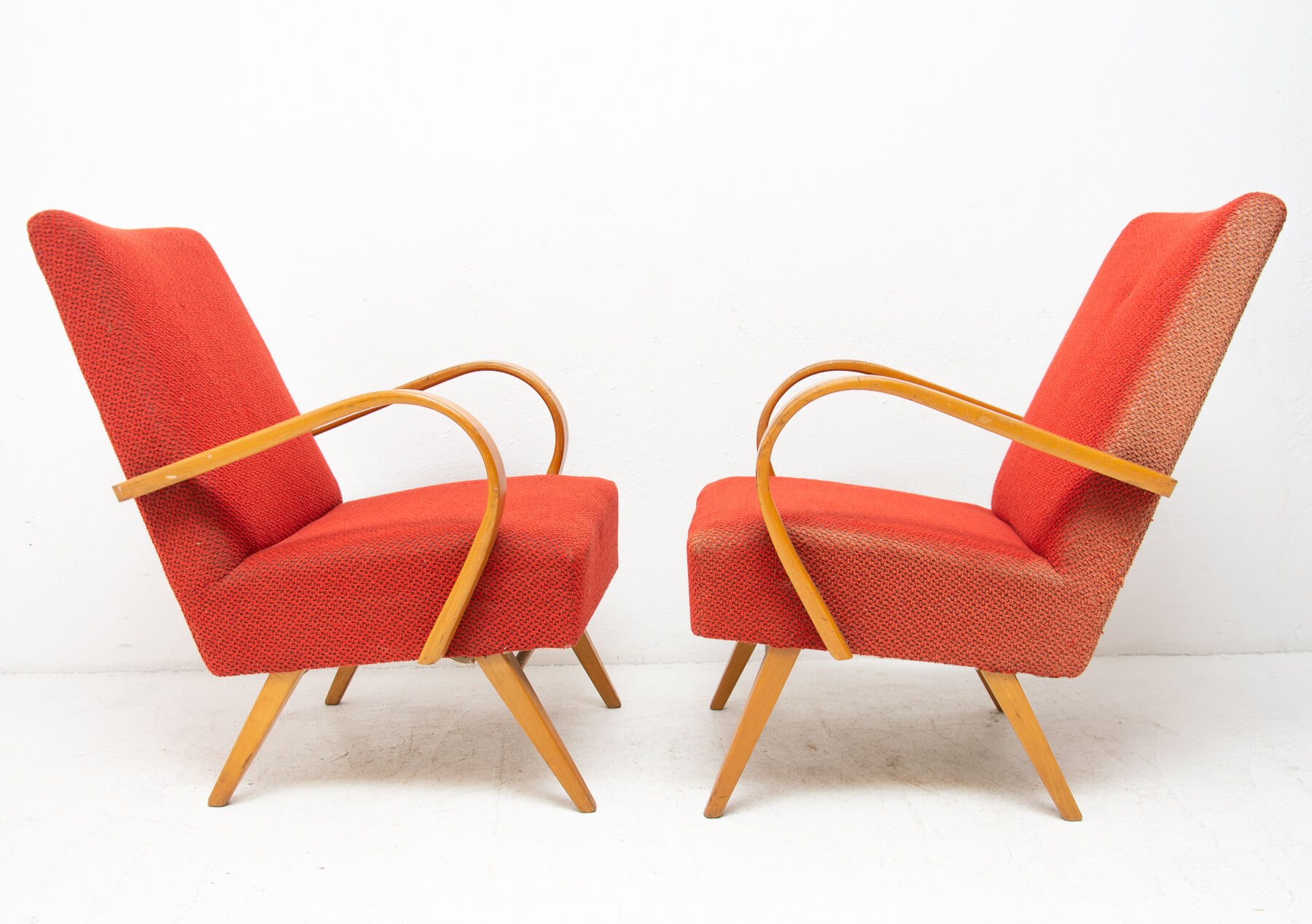Pair of bentwood armchairs by Jaroslav Šmídek, 1960´s
