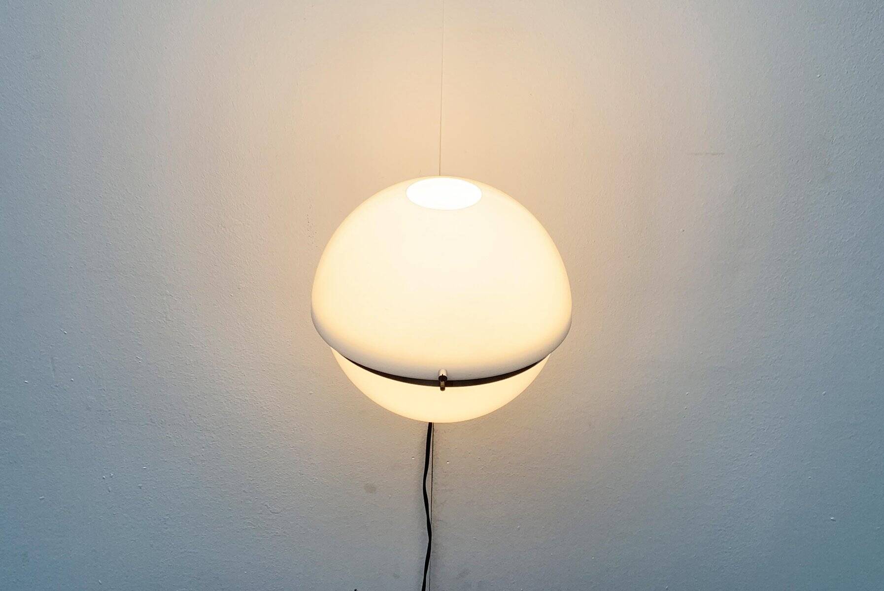 Mid-century Italian space age spherical wall light by Guzzini.